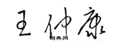 駱恆光王仲康草書個性簽名怎么寫