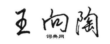 駱恆光王向陶行書個性簽名怎么寫