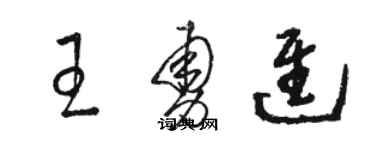 駱恆光王勇進草書個性簽名怎么寫