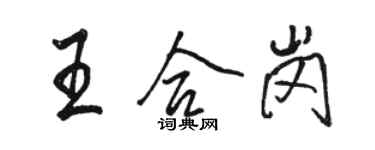 駱恆光王合崗行書個性簽名怎么寫