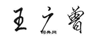 駱恆光王廣曾行書個性簽名怎么寫