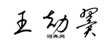 梁錦英王劫翼草書個性簽名怎么寫