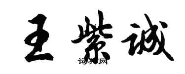 胡問遂王紫誠行書個性簽名怎么寫