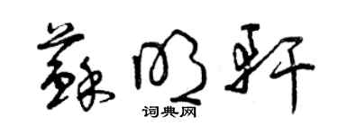 曾慶福蘇明軒草書個性簽名怎么寫