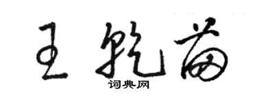 駱恆光王乾苗草書個性簽名怎么寫