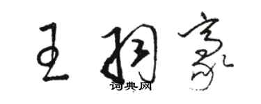 駱恆光王羽豪草書個性簽名怎么寫