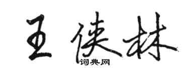 駱恆光王俠林行書個性簽名怎么寫