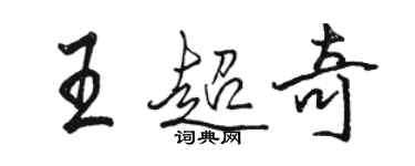 駱恆光王超奇行書個性簽名怎么寫