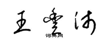 梁錦英王豐沛草書個性簽名怎么寫