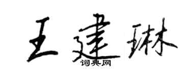 王正良王建琳行書個性簽名怎么寫