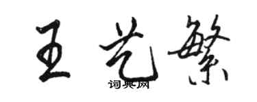 駱恆光王藝繁行書個性簽名怎么寫