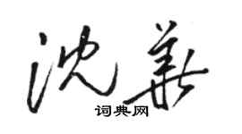 駱恆光沈華草書個性簽名怎么寫