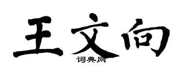 翁闓運王文向楷書個性簽名怎么寫