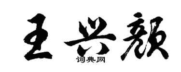 胡問遂王興顏行書個性簽名怎么寫