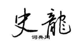 王正良史龍行書個性簽名怎么寫