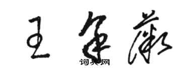 駱恆光王余薇草書個性簽名怎么寫