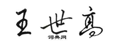 駱恆光王世高行書個性簽名怎么寫