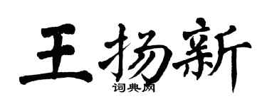 翁闓運王揚新楷書個性簽名怎么寫
