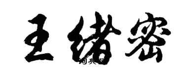 胡問遂王緒密行書個性簽名怎么寫