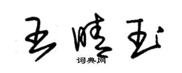 朱錫榮王晴玉草書個性簽名怎么寫