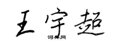 王正良王宇超行書個性簽名怎么寫