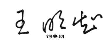 駱恆光王明知草書個性簽名怎么寫