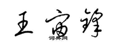梁錦英王宙鋒草書個性簽名怎么寫