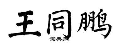 翁闓運王同鵬楷書個性簽名怎么寫