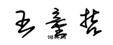 朱錫榮王童哲草書個性簽名怎么寫