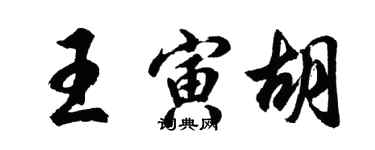 胡問遂王寅胡行書個性簽名怎么寫