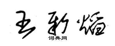 朱錫榮王新焰草書個性簽名怎么寫
