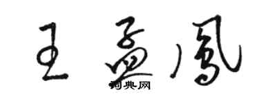 駱恆光王孟鳳草書個性簽名怎么寫