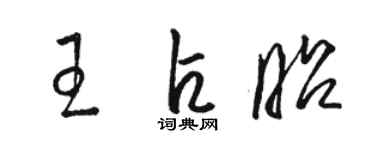 駱恆光王占昭草書個性簽名怎么寫