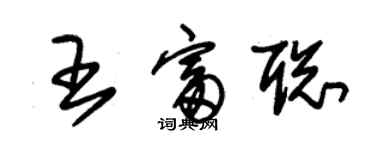 朱錫榮王富聰草書個性簽名怎么寫