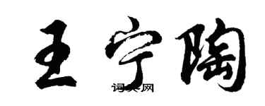 胡問遂王寧陶行書個性簽名怎么寫