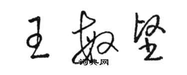 駱恆光王敏堅草書個性簽名怎么寫