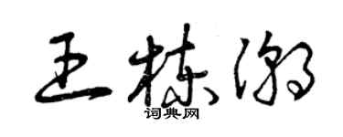 曾慶福王棟潮草書個性簽名怎么寫