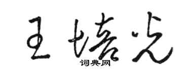 駱恆光王培光草書個性簽名怎么寫