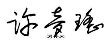 朱錫榮許夢瑤草書個性簽名怎么寫