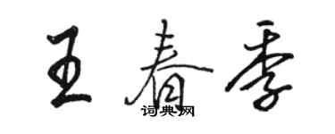 駱恆光王春季行書個性簽名怎么寫