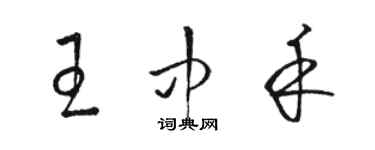 駱恆光王中禾草書個性簽名怎么寫