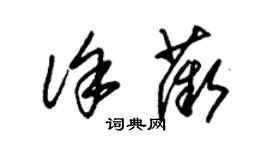 朱錫榮徐薇草書個性簽名怎么寫