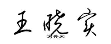 梁錦英王曉實草書個性簽名怎么寫