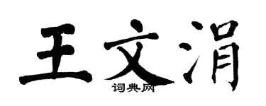翁闓運王文涓楷書個性簽名怎么寫