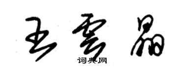 朱錫榮王雲晶草書個性簽名怎么寫