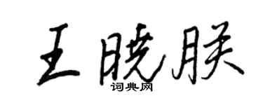 王正良王曉朕行書個性簽名怎么寫