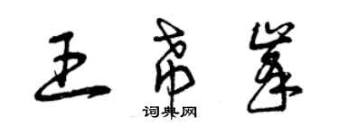 曾慶福王希峰草書個性簽名怎么寫