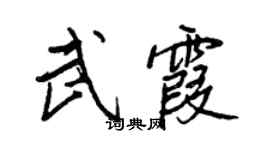王正良武霞行書個性簽名怎么寫