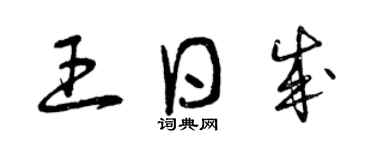 曾慶福王日成草書個性簽名怎么寫