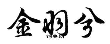 胡問遂金羽兮行書個性簽名怎么寫